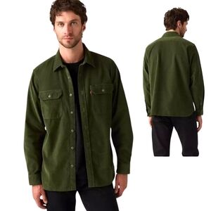 NWT Levi's Jackson Worker Duffel Bag Green Corduroy Overshirt/Shacket - Sz XS